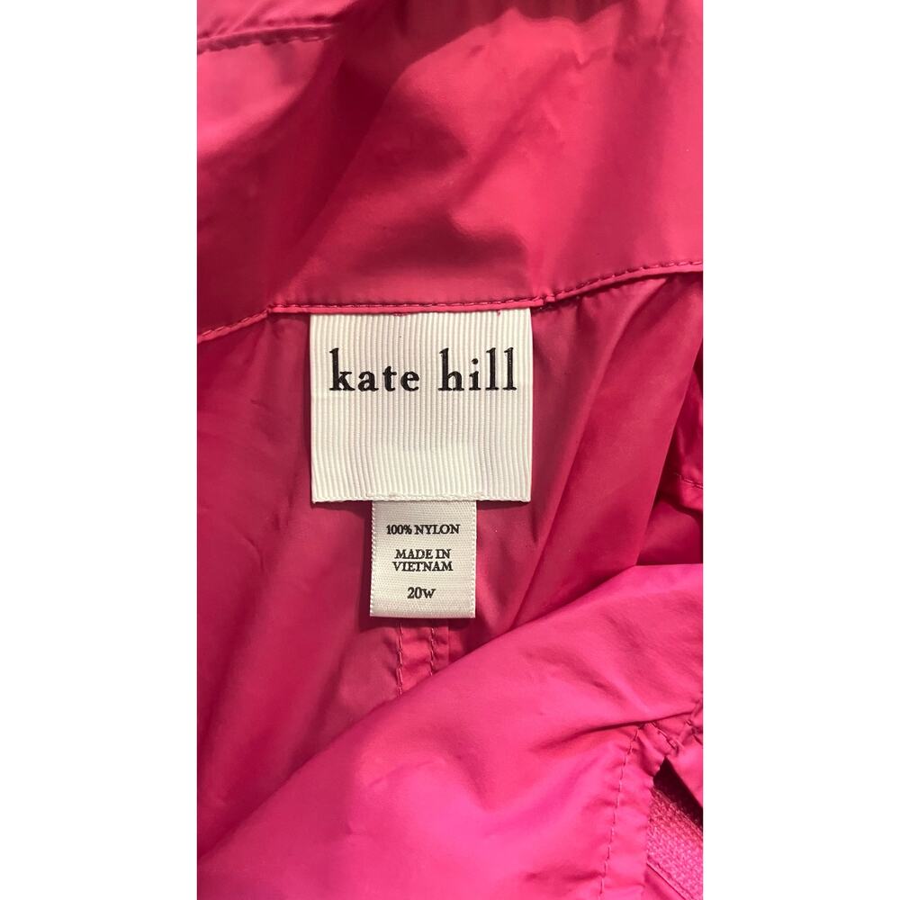 Kate Hill Vintage Pink Belted Raincoat Trench Coat Plus Size 20W Barbiecore Y2K - Picture 3 of 4